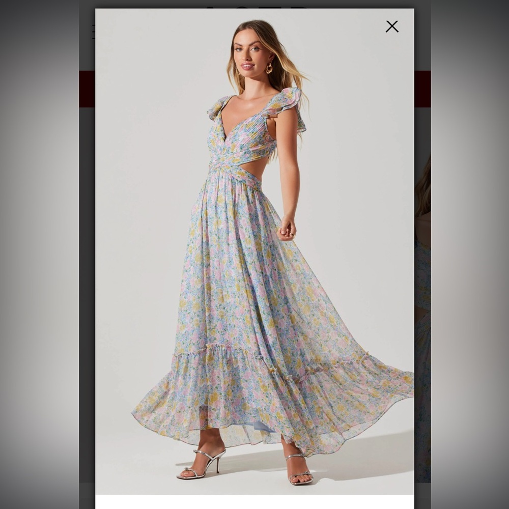 Primrose Floral Strappy Back Maxi Dress